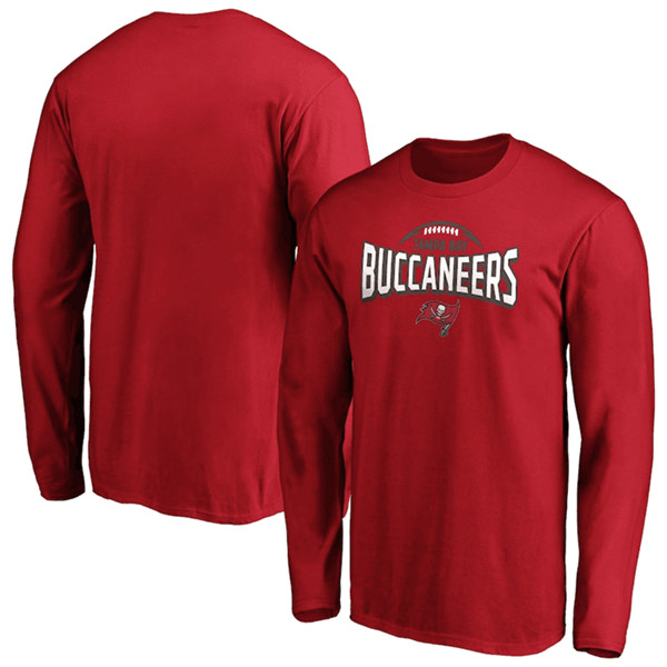 Men's Tampa Bay Buccaneers Red Clamp Down Long Sleeve T-Shirt